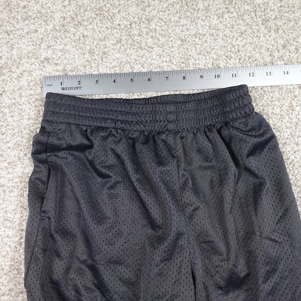 Athletic Works Kids Black Mesh Basketball Shorts Size L 10-12 Elastic Waist